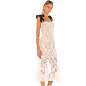 Bronx and Banco Willow Flared Midi Dress white S